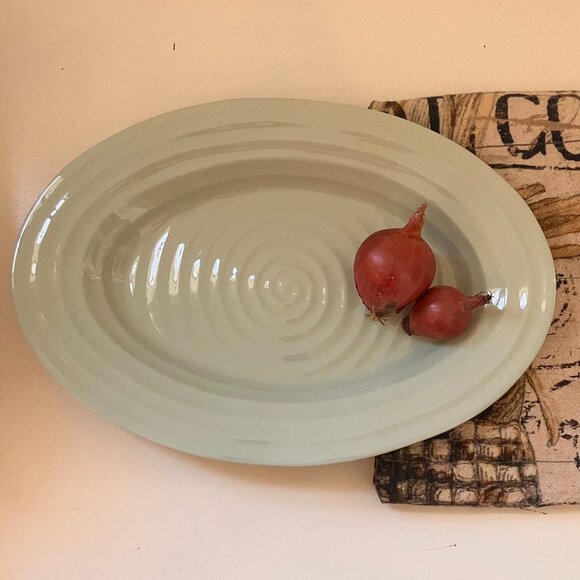 Sophie Conran for Portmeirion Celadon Green Ripple Platter - Picture 1 of 5